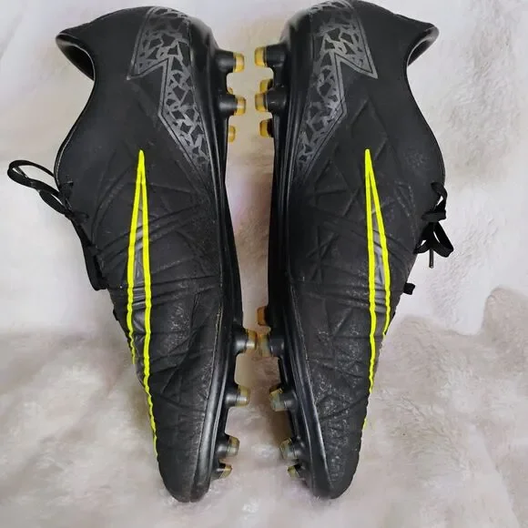 Nike Hypervenom Phelon II FG Soccer Cleats Black Neon Yellow 749893-001 Size 8.5 - Picture 12 of 16